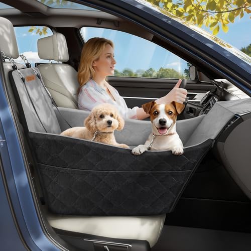 Tivray Erhöhter Hundesitz fürs Auto, Hunde Autositz für kleine & mittlere Hunde bis 16 kg, Abnehmbar &...