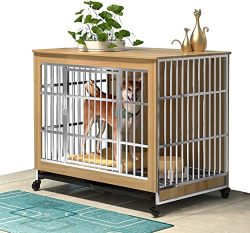GODFSAHG Hundehütten Multifunktionaler Haustierkäfig, Möbel-Hundekiste mit Gleittablett, Hundehütten...
