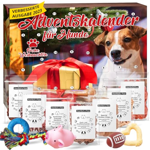 Verbesserte Ausgabe 2023: Hunde Adventskalender 2023, Hunde Weihnachtskalender gefüllt mit...