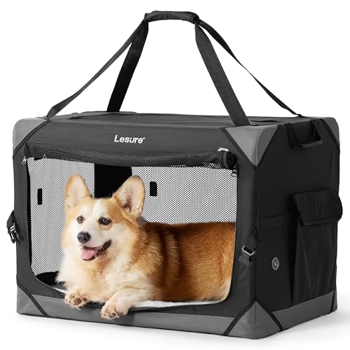 Lesure Hundebox Auto Transportbox Hund Hundebox Faltbar, Transportbox mit Tragegriffen 61 x 40 x 40 cm,...