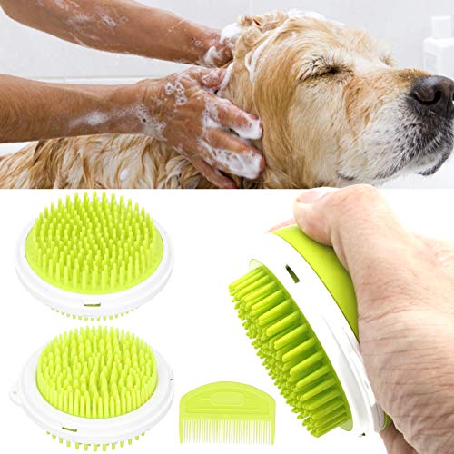 Evonecy Doppelseitige Haustierbürste, multifunktionale Haustierbürste Hunde-Massagebürste...
