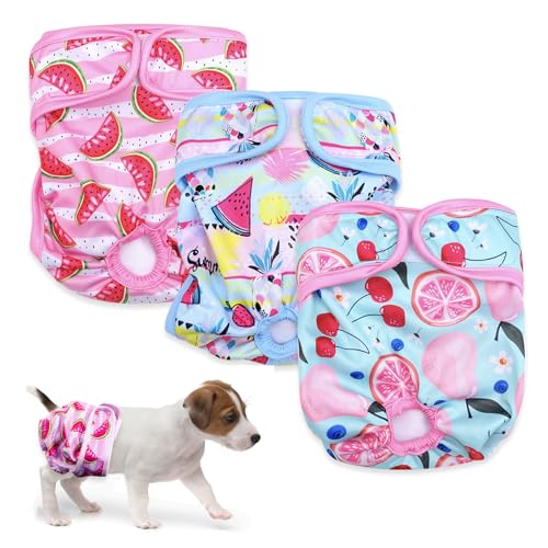 3 Stück Wiederverwendbare Hundewindeln,Hochabsorbierend Höschen für weibliche Haustiere,Hygienische...