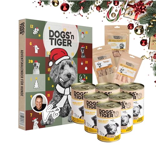 Dogs’n Tiger- Guido Maria Kretschmer – Adventskalender Hunde Box | Monoprotein | Mahlzeit- Huhn...