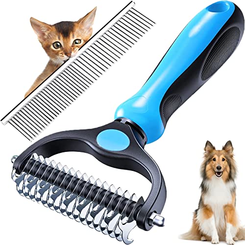 BELSVOR Hundebürste Katzenbürste, Hundebürste 17+9 Zähne, Hundebürste für Hund und Katze,...