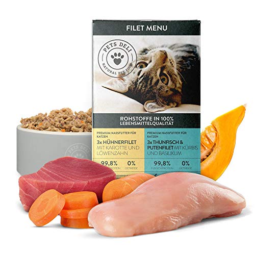 Filet Menu Nassfutter für Katzen | Multipack mit Huhn & Fisch | 6x85g