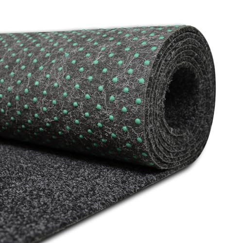 Kunstrasen Fertigrasen in 3 Farbig mit Drainagenoppen (60 cm x 200 cm, Anthra 900 (Anthrazit))