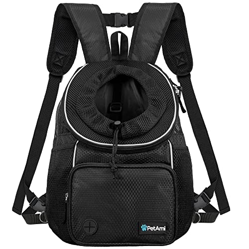 PetAmi Hundetragetasche vorne, verstellbarer Rucksack für Hunde, Haustier, Katzen, belüfteter...
