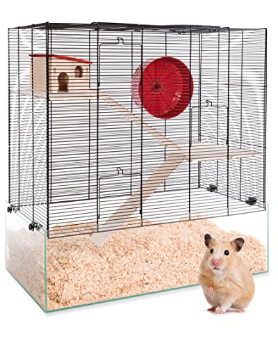 PETGARD Kleintier-Käfig Oregon - Hamster-Stall mit Laufrad - 2-stöckiger Nager-Käfig - Hamsterkäfig...