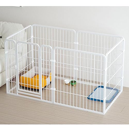 Tragbarer Hundelaufstall, 6-teiliger Haustierzaun für mittelgroße/kleine Hunde – Verwendung im Innen-...