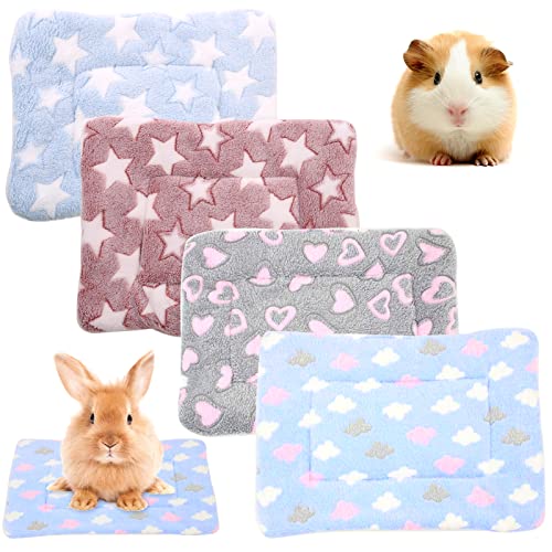 Hjyokuso 4 Stück Kleintier Meerschweinchen Hamster Bett Haus Winter Warm Eichhörnchen Igel Kaninchen...