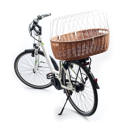 Aumüller Fahrrad-Tierkorb mit Halter, L: 68 cm - Gepäckträgermontage
