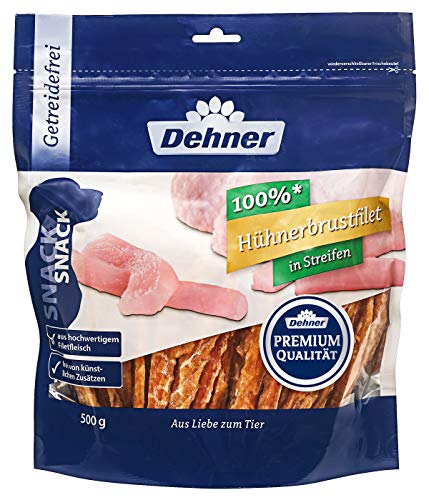 Dehner Premium Hundesnack, Hühnerbrustfilet in Streifen, 500 g