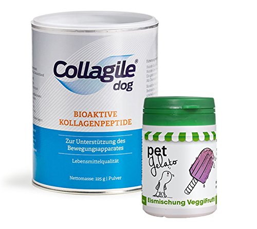 Collagile ® Dog 225g + petGelato Eismischung VeggiFrutti 50g