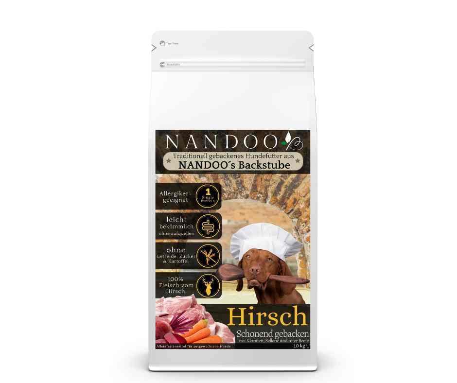 1,2 kg gebackenes Hundefutter | 65% Frisches Muskelfleisch vom Hirsch 35% Gemüse | Alleinfutter...