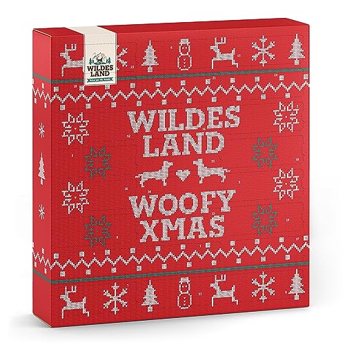 Wildes Land - Adventskalender 2023 - Weihnachtskalender mit 24 Snacks für deinen Hund - Hochwertige...