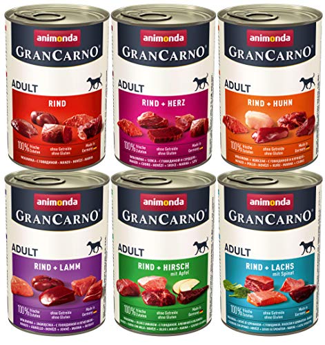 animonda Gran Carno adult Hundefutter, Nassfutter für erwachsene Hunde, Herzhafte Variation, 6 x 400 g ,...