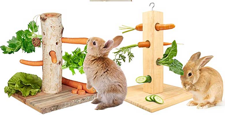 Futterbaum für Kaninchen zur Fütterung & Beschäftigung