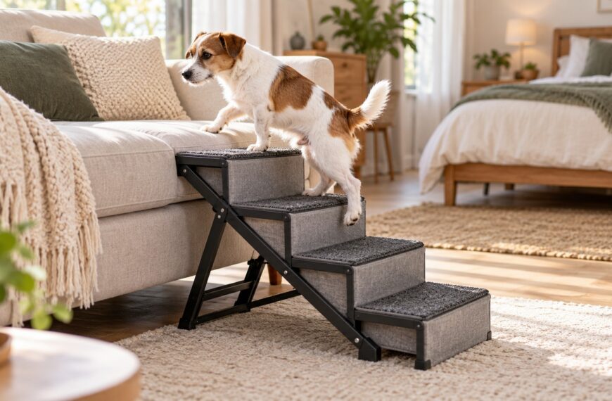 Klappbare Hundetreppe: 2 Modelle für Sofa und Bett