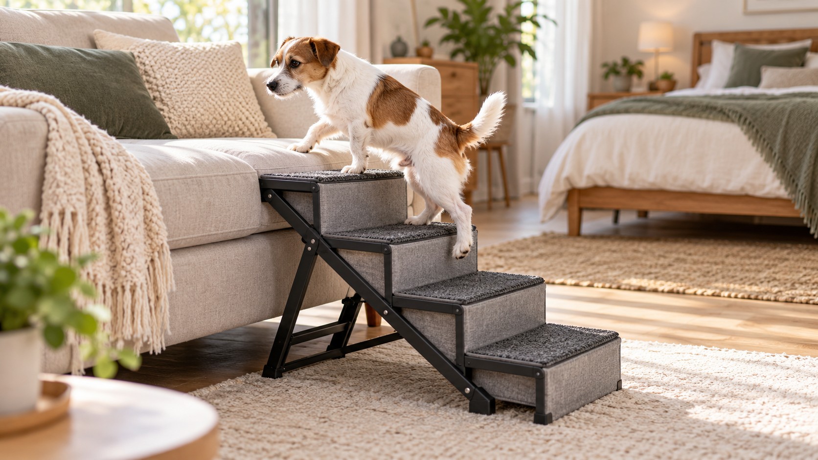 Klappbare Hundetreppe: 2 Modelle für Sofa und Bett 7 Klappbare Hundetreppe: 2 Modelle für Sofa und Bett
